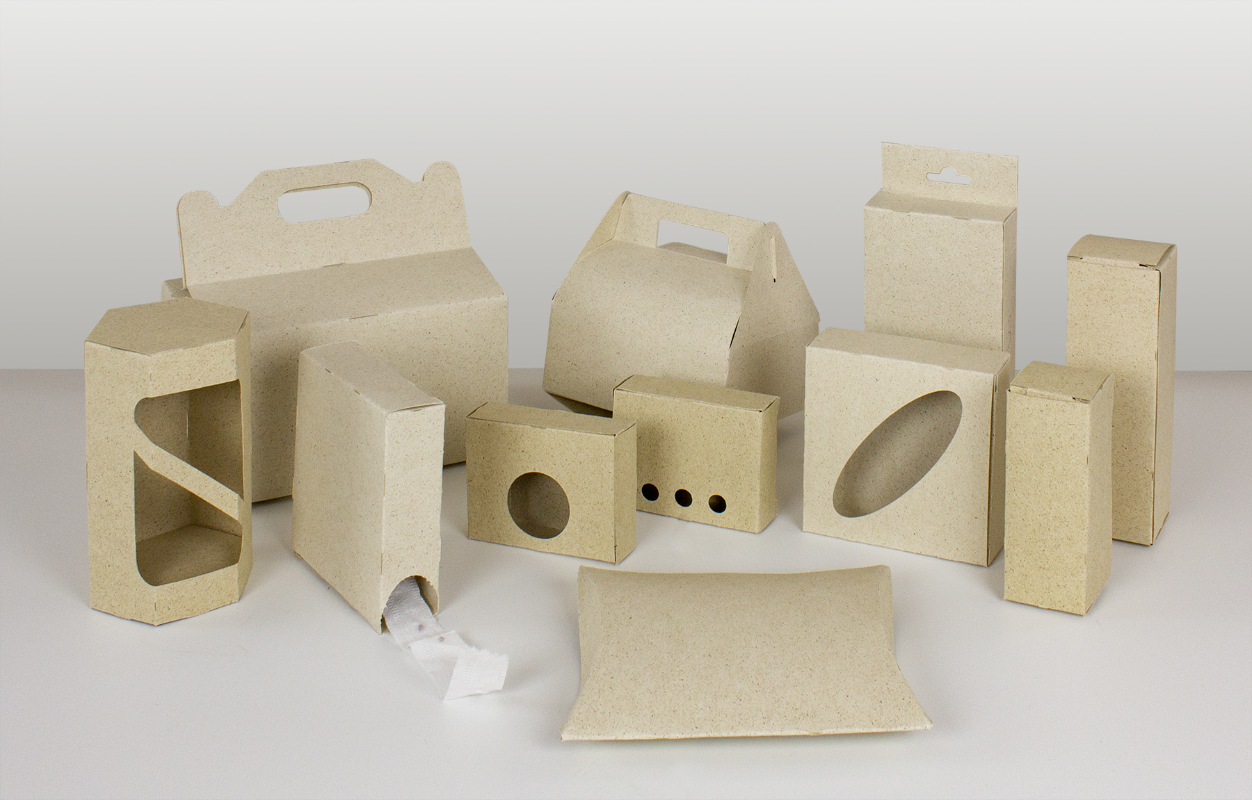 TEK-West Graspapier Display Kartonagen Verpackung Graspapier Graspapier - Graswellpappe