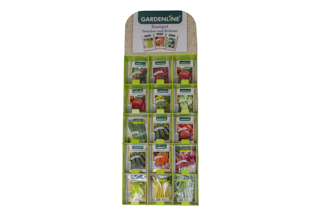 TEK-West Graspapier Display Kartonagen Verpackung Graspapier Samentten  Display Saatgut 15er - TEK-West Graspapier Display Kartonagen Verpackung  Graspapier