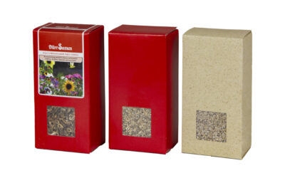 Samen Graspapier Seeds Graswellpappe Phoenolux Box Schachtel Verpackung Automatikboden Seeds Abfüllung Samentüten
