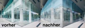 Glasfassade Fassade Digitaldruck Digitaldruckerei Aalen Nördlingen Bopfingen Ostalbkreis Donau-Ries Schwaben baden Württemberg Acryldruck XXL Druckerei